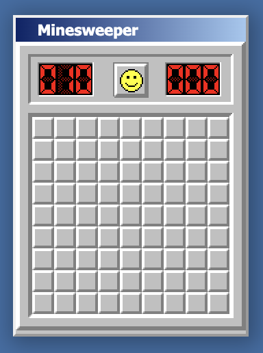 screenshot of minesweeper in browser